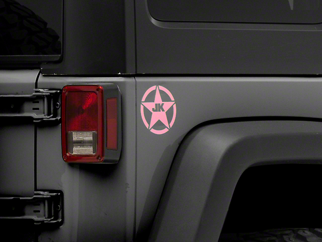 Officially Licensed Jeep JK Star Accent Decal; Pink (07-18 Jeep Wrangler JK)