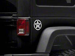 Officially Licensed Jeep Jeep Star Accent Decal; Silver (07-18 Jeep Wrangler JK)