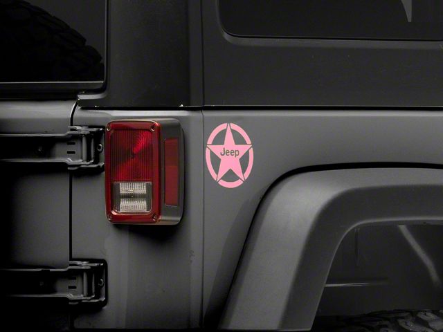 Jeep Licensed by RedRock Jeep Star Accent Decal; Pink (07-18 Jeep Wrangler JK)