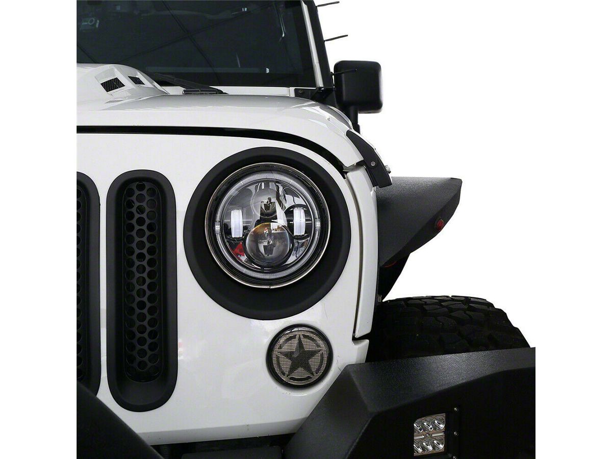 Jeep Wrangler Headlight Covers (07-18 Jeep Wrangler JK) - Free Shipping