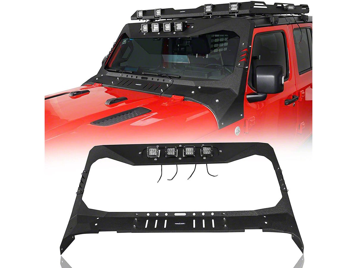 Jeep Wrangler Windshield Frame Cover Armor (18-23 Jeep Wrangler JL) - Free  Shipping