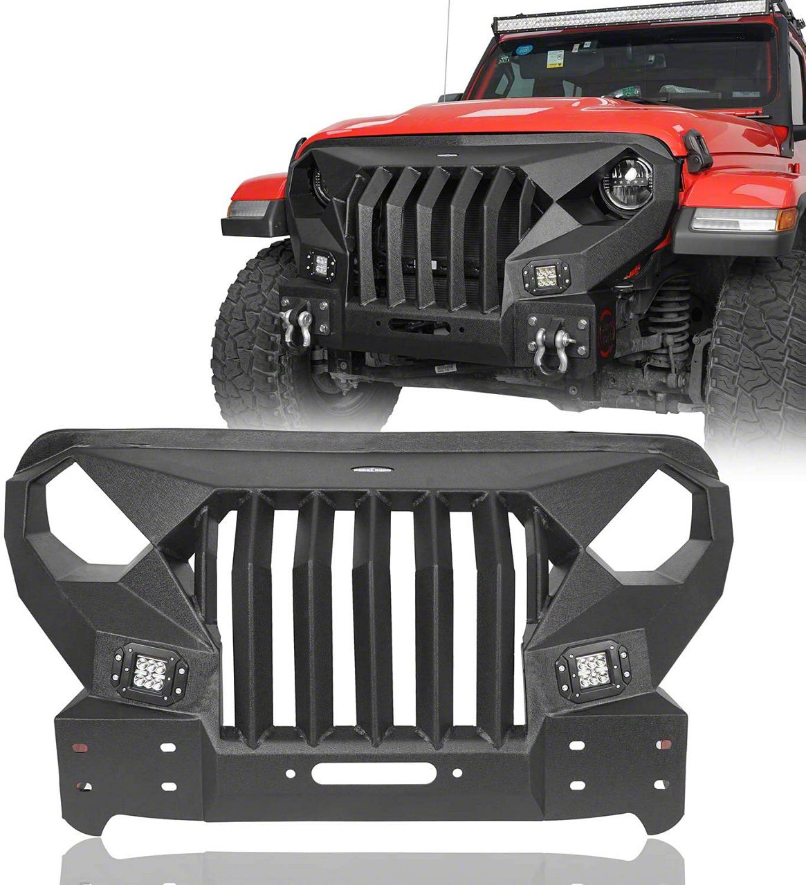 Jeep Gladiator Mad Max Front Bumper with LED Lights (2024 Jeep