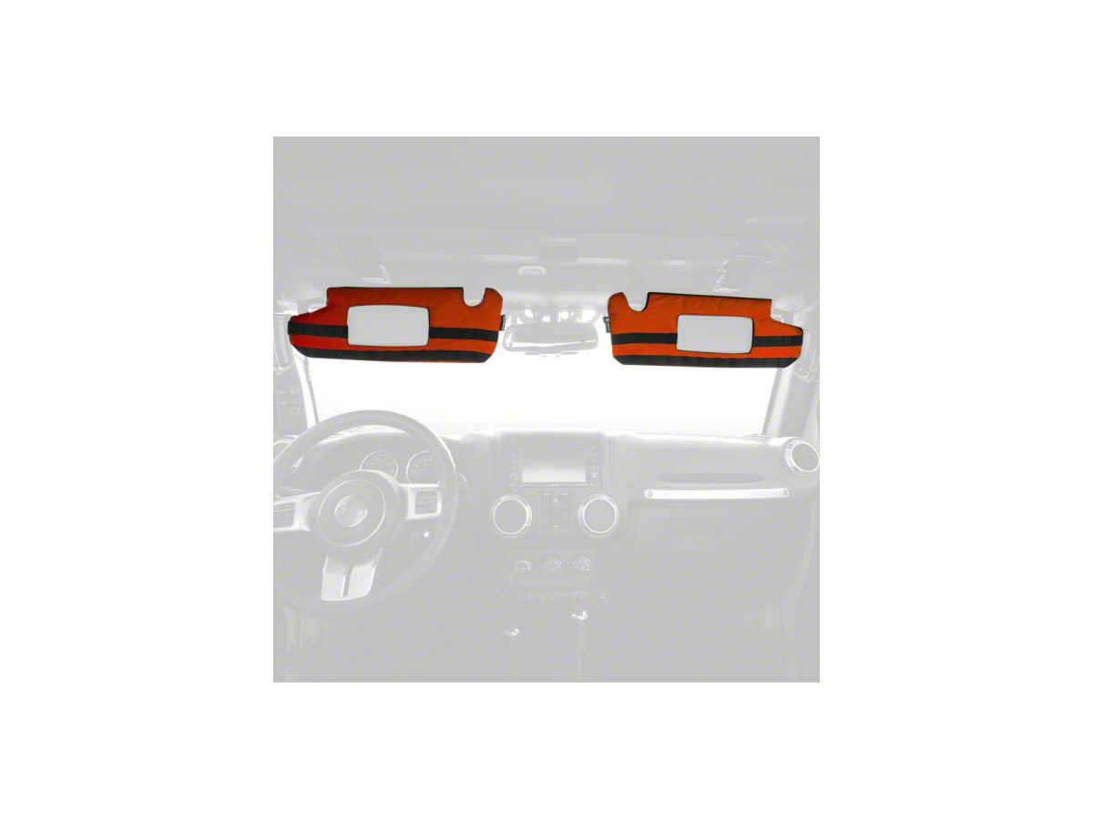 Bartact Jeep Wrangler MOLLE Sun Visor Covers; Orange JKVM0718FN (07-18 Jeep  Wrangler JK) - Free Shipping