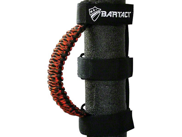Bartact Paracord Grab Handles; Black/Orange Camo (Universal; Some Adaptation May Be Required)