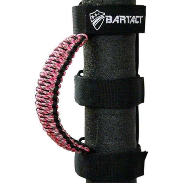 Bartact Paracord Grab Handles; Black/Pink Camo (Universal; Some Adaptation May Be Required)
