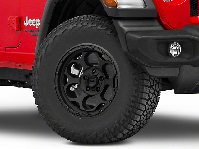 KMC Dirty Harry Textured Black Wheel; 17x9 (18-22 Jeep Wrangler JL)