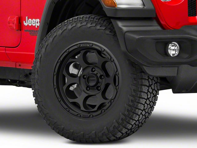 KMC Dirty Harry Textured Black Wheel; 18x8.5 (18-24 Jeep Wrangler JL)