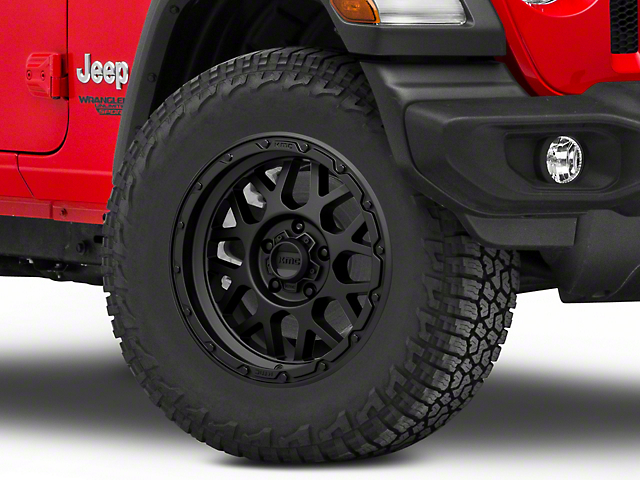 KMC Grenade Off-Road Matte Black Wheel; 18x8.5 (18-22 Jeep Wrangler JL)