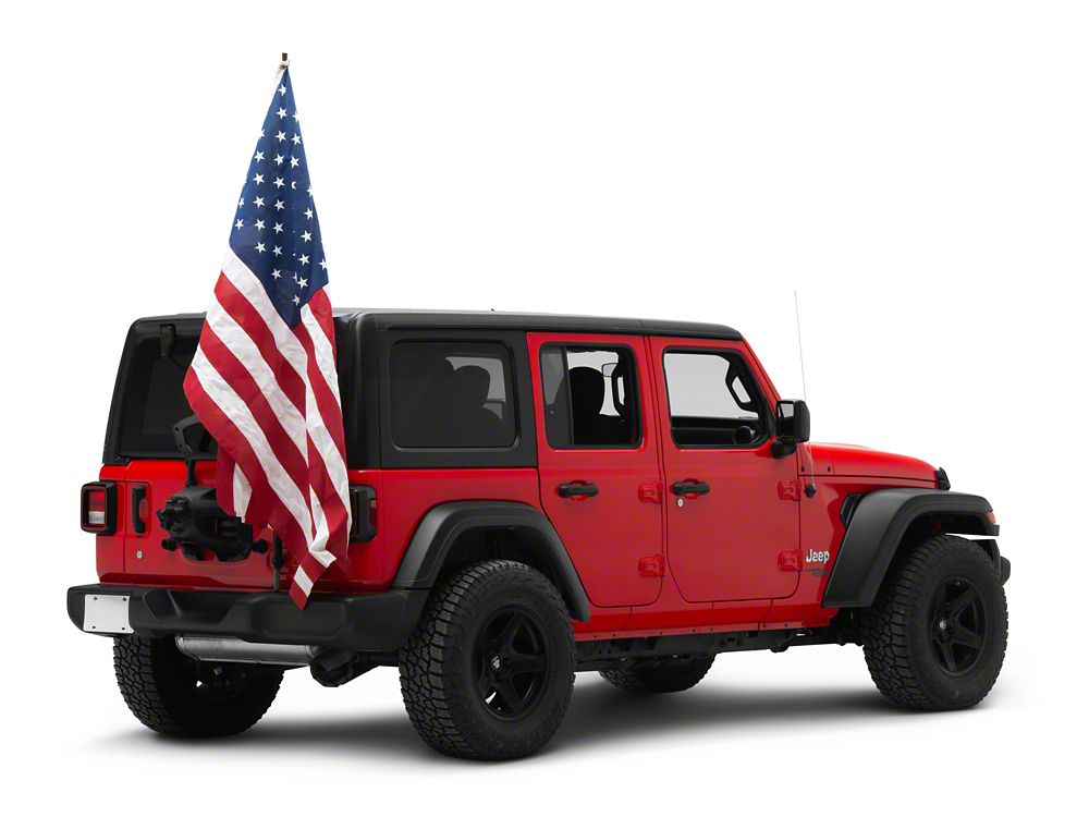 RedRock Tailgate Mounted Flag and Antenna Holder 18 24 Jeep Wrangler JL RedRock