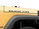 Jeep Licensed by RedRock Rubicon Hood Logo Decal; Matte Black (07-18 Jeep Wrangler JK)