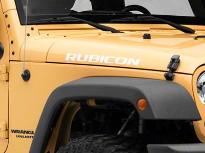 Jeep Licensed by RedRock Rubicon Hood Logo Decal; White (07-18 Jeep Wrangler JK)