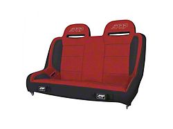 PRP Elite Series Rear Suspension Bench Seat; Red (07-18 Jeep Wrangler JK 4-Door)