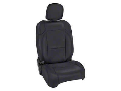 PRP Front Seat Covers; All Black (18-23 Jeep Wrangler JL 2-Door Rubicon)