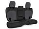 PRP Rear Bench Seat Cover; Black and Gray (18-24 Jeep Wrangler JL 4-Door w/ Leather Interior)