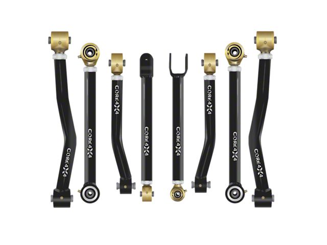 Core 4x4 Adjustable Upper and Lower Control Arms; Tier 4 (07-18 Jeep Wrangler JK)