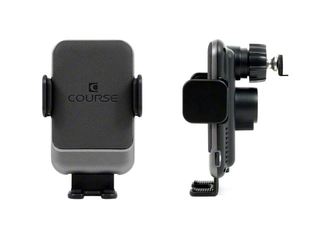 Direct Fit Phone Mount with Charging Auto Closing Cradle Head; Black (20-24 Jeep Gladiator JT)