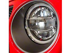 DV8 Offroad LED Headlights; Chrome Housing; Clear Lens (18-23 Jeep Wrangler JL)