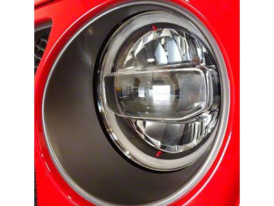 DV8 Offroad LED Headlights; Chrome Housing; Clear Lens (18-23 Jeep Wrangler JL)