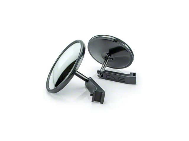 DV8 Offroad 4-Inch Round Trail Mirrors for Picatinny Rail System (07-24 Jeep Wrangler JK & JL)