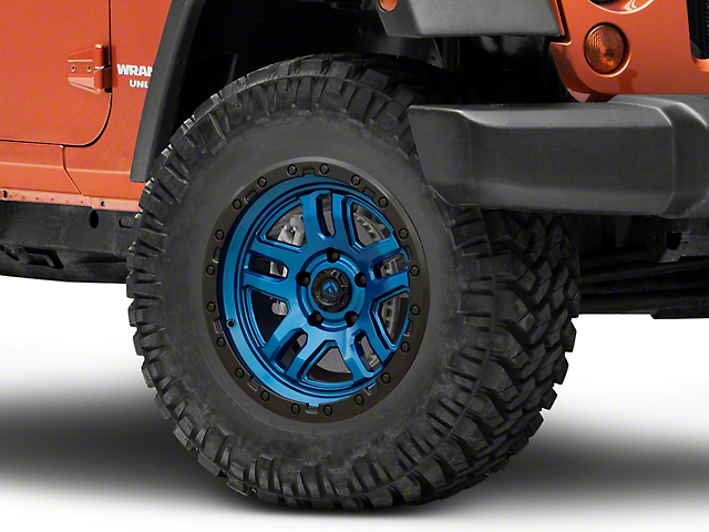Fuel Wheels Ammo Gloss Blue with Black Bead Ring Wheel; 17x9 (05-10 Jeep Grand Cherokee WK, Excluding SRT8)