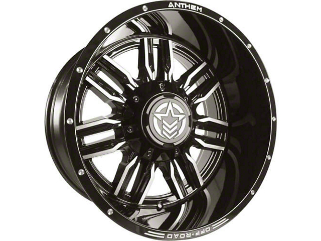Anthem Off-Road Equalizer Gloss Black with Gray Wheel; 20x12 (07-18 Jeep Wrangler JK)