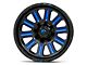 Fuel Wheels Hardline Gloss Black with Blue Tinted Clear Wheel; 20x10 (97-06 Jeep Wrangler TJ)