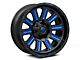 Fuel Wheels Hardline Gloss Black with Blue Tinted Clear Wheel; 20x10 (87-95 Jeep Wrangler YJ)