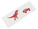 SEC10 Trex and Vehicle Silhouette Decal; Red (Universal; Some Adaptation May Be Required)