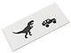 SpeedForm Trex and Vehicle Silhouette Decal; White (Universal; Some Adaptation May Be Required)