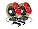 Brembo GT Series 4-Piston Rear Big Brake Kit with 15-Inch 2-Piece Cross Drilled Rotors; Red Calipers (18-24 Jeep Wrangler JL)