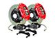 Brembo GT Series 4-Piston Rear Big Brake Kit with 15-Inch 2-Piece Type 1 Slotted Rotors; Red Calipers (18-24 Jeep Wrangler JL)