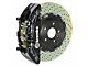 Brembo GT Series 6-Piston Front Big Brake Kit with 15-Inch 2-Piece Cross Drilled Rotors; Black Calipers (18-24 Jeep Wrangler JL)
