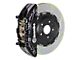 Brembo GT Series 6-Piston Front Big Brake Kit with 15-Inch 2-Piece Type 1 Slotted Rotors; Black Calipers (20-24 Jeep Gladiator JT)