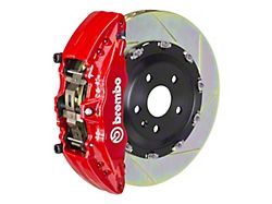 Brembo GT Series 6-Piston Front Big Brake Kit with 15-Inch 2-Piece Type 1 Slotted Rotors; Red Calipers (18-23 Jeep Wrangler JL)