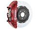 Brembo GT Series 6-Piston Front Big Brake Kit with 15-Inch 2-Piece Type 3 Slotted Rotors; Red Calipers (18-24 Jeep Wrangler JL)