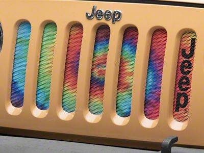 Jeep Licensed by RedRock Grille Insert; Tie Die (07-18 Jeep Wrangler JK)