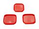 RedRock Exterior Door Handle Recess Trim; Red (18-24 Jeep Wrangler JL 2-Door)