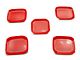RedRock Exterior Door Handle Recess Trim; Red (18-24 Jeep Wrangler JL 4-Door)
