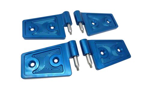 Royal Hooks Jeep Wrangler Aluminum Door Hinges; Blue RHO-12012-BL (07 ...