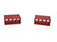 Royal Hooks Aluminum Hood Bumps; Red (97-18 Jeep Wrangler TJ & JK)