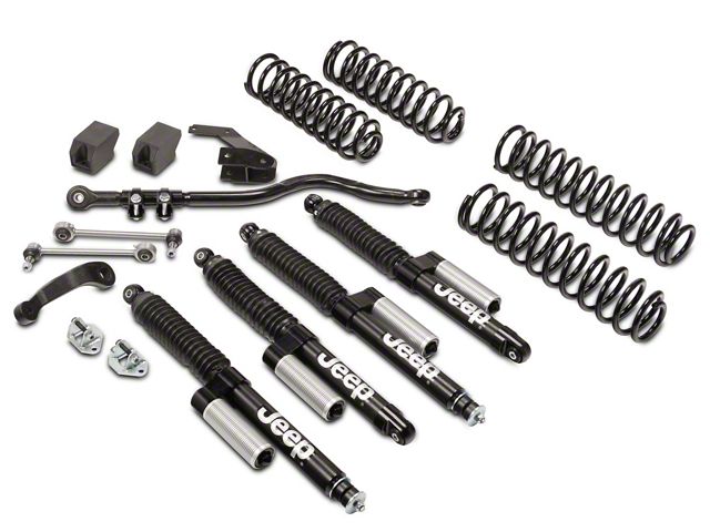 Jeep Licensed by Mammoth 3.50-Inch Suspension Lift Kit with Reservoir Shocks (07-18 Jeep Wrangler JK)