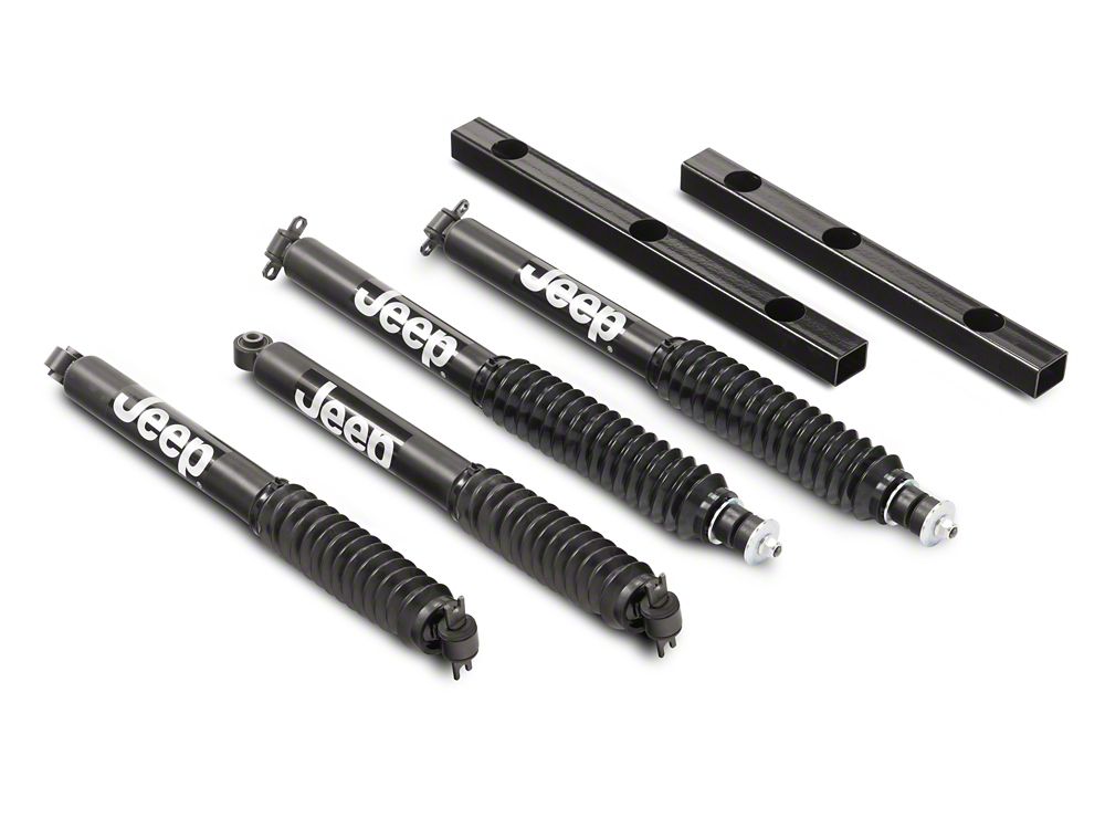 Jeep Licensed By Mammoth 4 Inch Suspension Lift Kit With Monotube Shocks 97 06 Jeep Wrangler Tj 4523