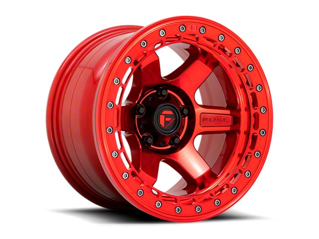 Fuel Wheels Block Beadlock Candy Red Wheel; 17x9 (07-18 Jeep Wrangler JK)
