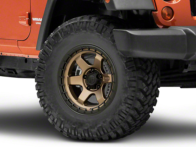 Fuel Wheels Block Matte Bronze Wheel; 17x9 (18-22 Jeep Wrangler JL)