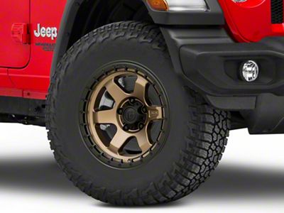 Fuel Wheels Block Matte Bronze Wheel; 17x9 (18-23 Jeep Wrangler JL)