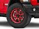 KMC Chase Candy Red with Black Lip Wheel; 20x9 (18-24 Jeep Wrangler JL)