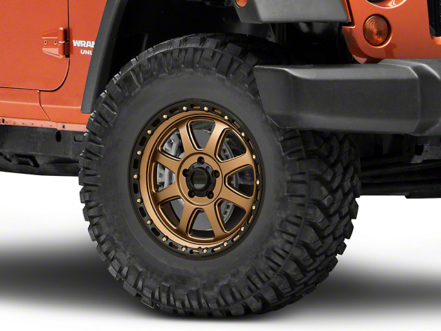 KMC Chase Matte Bronze with Black Lip Wheel; 17x9 (18-22 Jeep Wrangler JL)