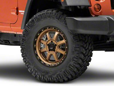 KMC Chase Matte Bronze with Black Lip Wheel; 17x9 (20-23 Jeep Gladiator JT)