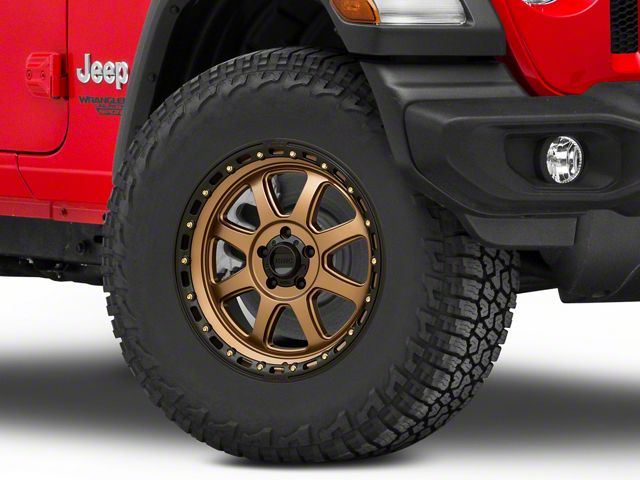 KMC Chase Matte Bronze with Black Lip Wheel; 17x9 (18-24 Jeep Wrangler JL)