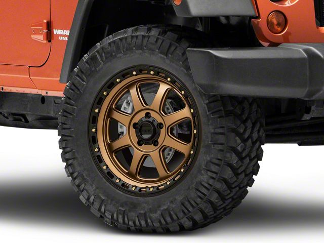 KMC Chase Matte Bronze with Black Lip Wheel; 20x9 (07-18 Jeep Wrangler JK)